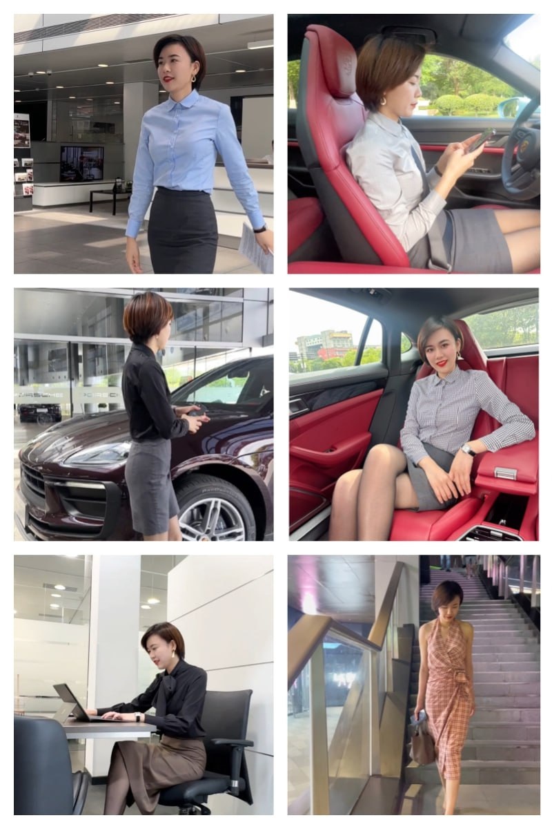 B41 图片134张 视频36个 国内 职业美女 生活工作日常 他拍多 保时捷销售 义乌人 身材好 职业装多 自拍 有账号    